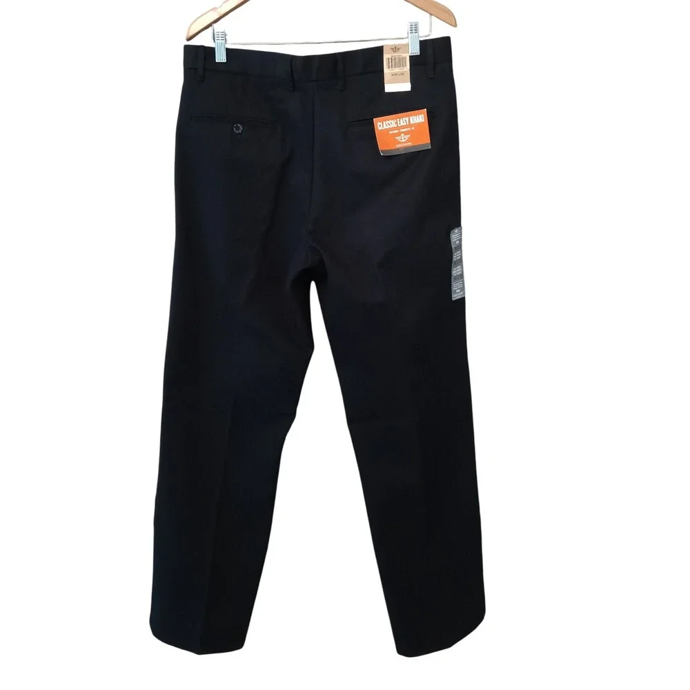 Dockers Mens Classic Easy Khaki Pants W34 L32 Straight Fit D2 Flat Front‎ NWT - Picture 2 of 5